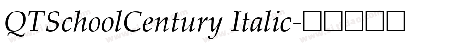 QTSchoolCentury Italic字体转换